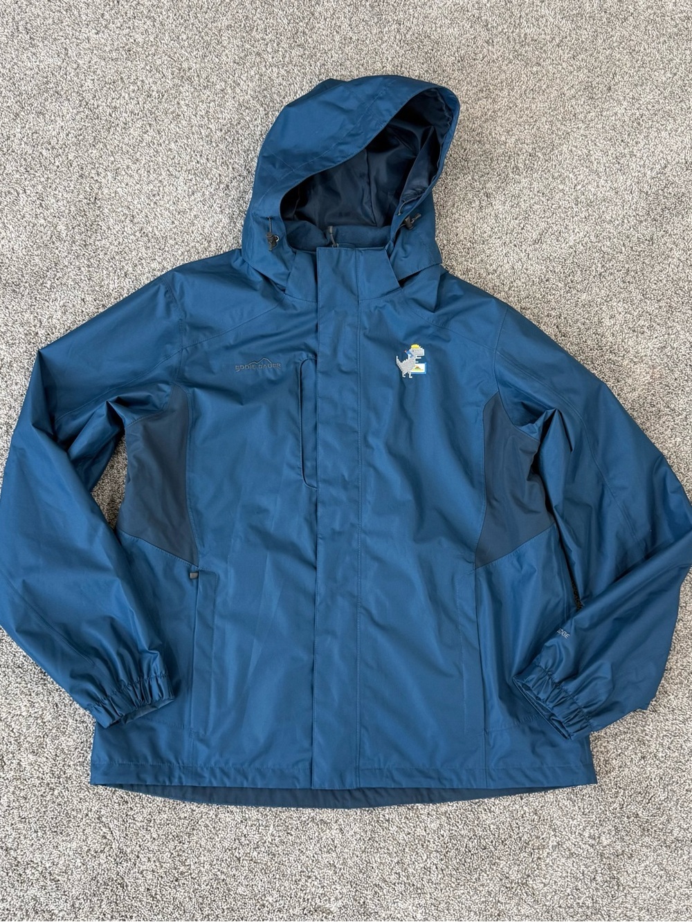 Eddie Bauer Teal Blue Wearheredge Breathable Tech 5000 mm Rain Jacket Men’s XL